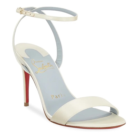 Christian Louboutin Loubigirl 85MM Satin Sandals 38.5 - Picture 9 of 10